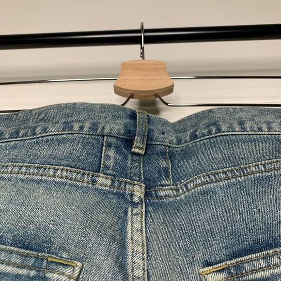 Saint Laurent Ripped Blue Denim Pants - Picture 7 of 11